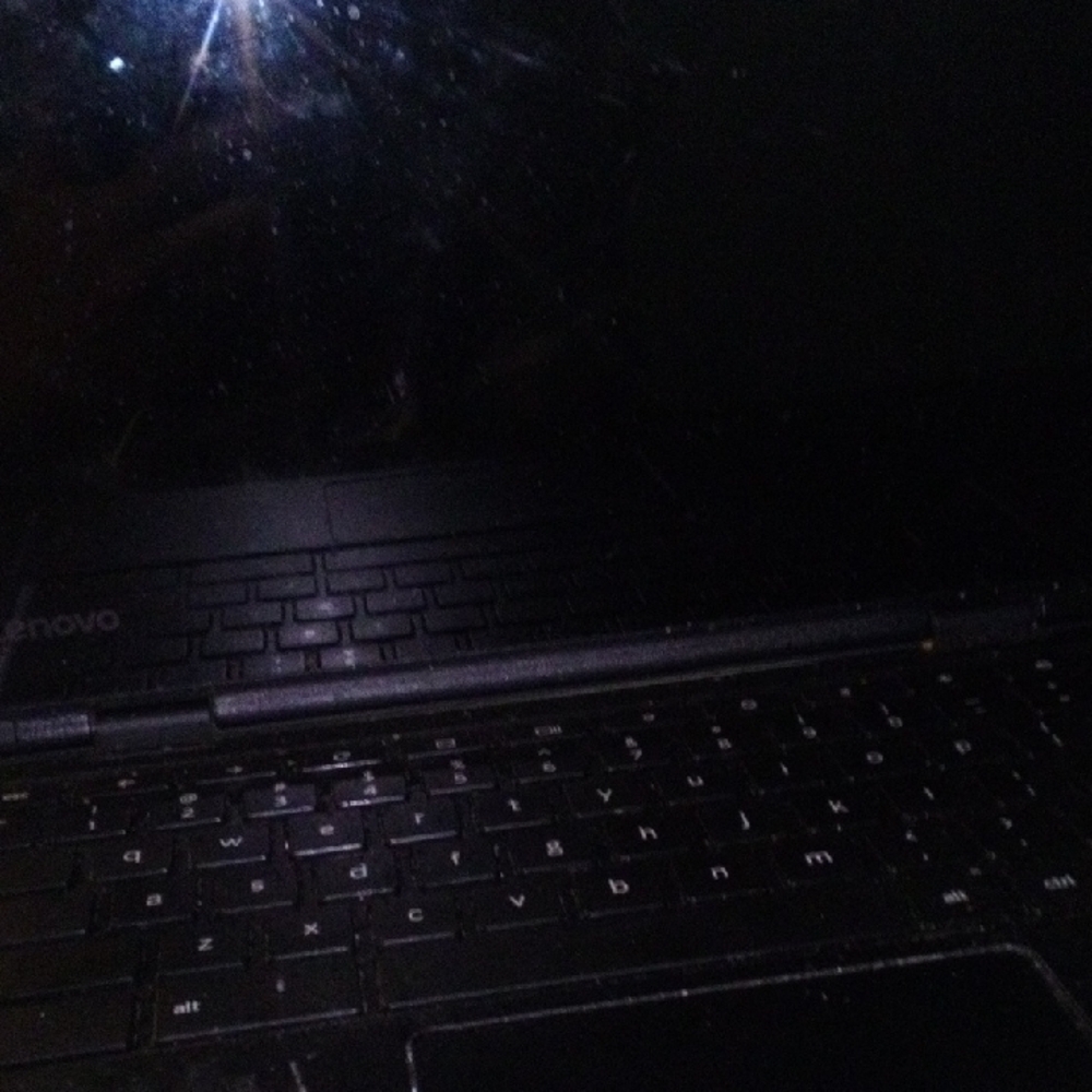 Lenovo Black Laptop with Backlit Keyboard and QWERTY Layout